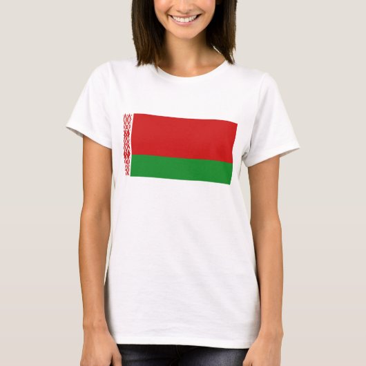 Biélorussie Drapeau x Carte T-shirt (Devant)