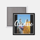 Biélorussie Grodno Architecture Magnet (Recto/Verso)
