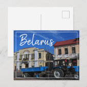 Biélorussie Hrodna Architecture Tracteur Carte pos (Devant / Derrière)