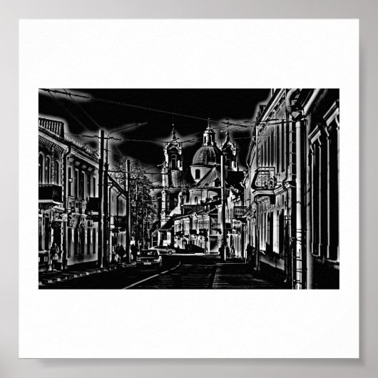 Biélorussie Hrodna Grodno affiche d'architecture s (Devant)