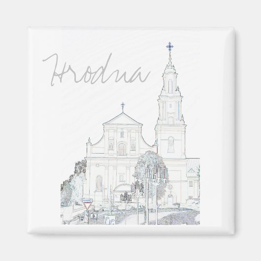 Biélorussie Hrodna Grodno Magnet d'architecture st (Devant)
