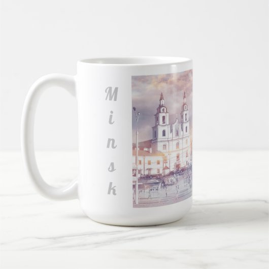Biélorussie Minsk Architecture Peinture Tasse (Gauche)