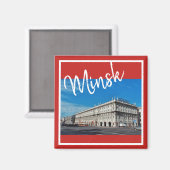 Biélorussie Minsk Ville Architecture Aimant (Recto/Verso)