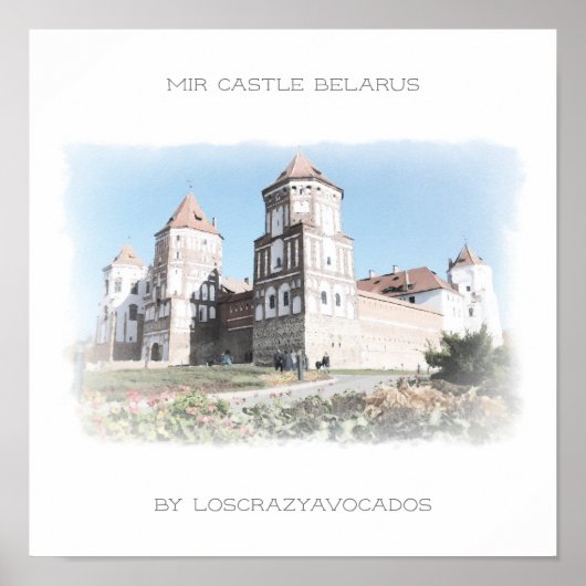 Biélorussie Mir Castle Architecture Nature Poster (Devant)