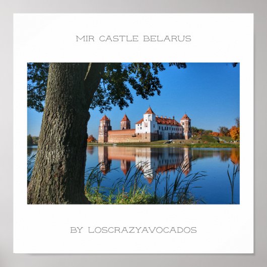 Biélorussie Mir Castle Architecture Nature Poster (Devant)