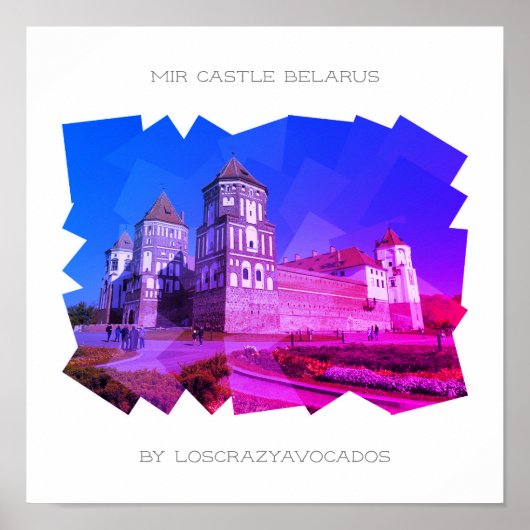 Biélorussie Mir Castle Architecture Nature Poster (Devant)