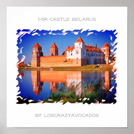 Biélorussie Mir Castle Architecture Nature Poster (Devant)