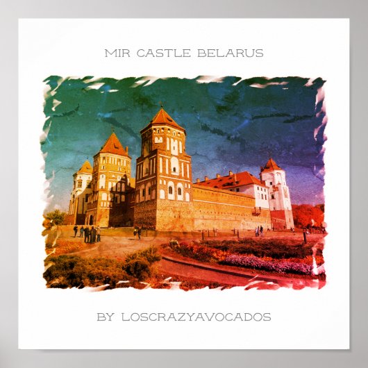 Biélorussie Mir Castle Architecture Nature Poster (Devant)