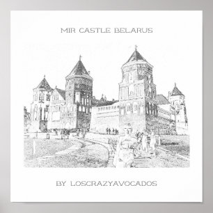 Biélorussie Mir Castle Architecture Nature Poster
