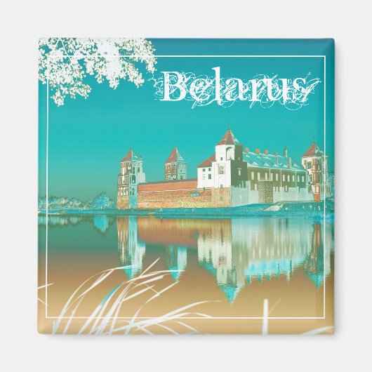 Biélorussie Mir Château Architecture Magnet Nature (Devant)
