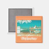 Biélorussie Mir Château Architecture Magnet Nature (Recto/Verso)