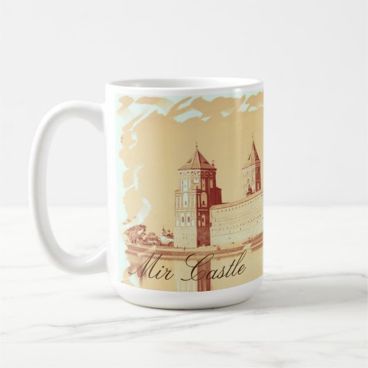 Biélorussie Mir Château Architecture Peinture Mug (Gauche)