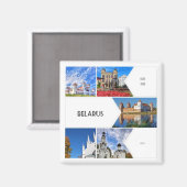 Biélorussie Mir Château Grodno Architecture Magnet (Recto/Verso)