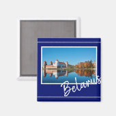 Biélorussie Mir Château Magnet d'architecture (Recto/Verso)