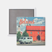 Biélorussie Orsha Architecture Red Mill Magnet (Recto/Verso)