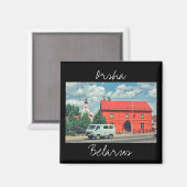 Biélorussie Orsha Architecture Red Mill Magnet (Recto/Verso)