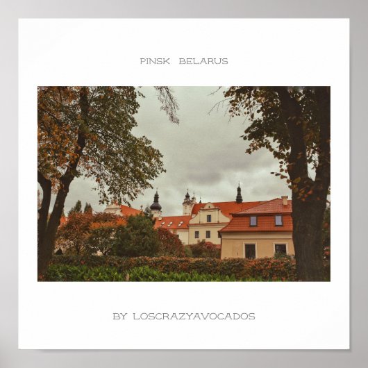 Biélorussie Pinsk Architecture Poster de la nature (Devant)