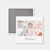 Biélorussie Polatsk Polotsk Magnet d'architecture (Recto/Verso)