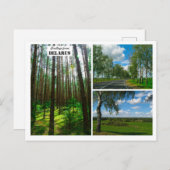 Biélorussie Salutations Nature Forêt Paysage Carte (Devant / Derrière)