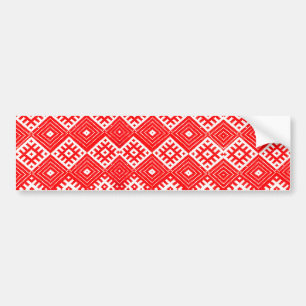 Biélorussie Sticker Motif rouge blanc
