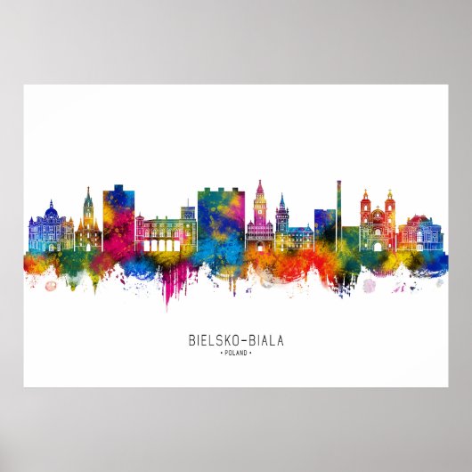 Bielsko-Biala Poland Skyline Poster (Voorkant)
