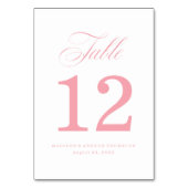 Bien-aimé | Cartes de Numéro de Table de Mariage (Dos)