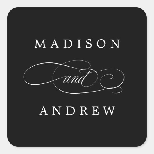 Bien aimé | Stickers de mariage personnalisés (Devant)