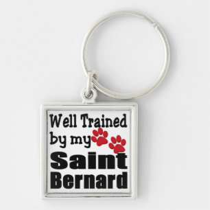 Bien dressé par mon Saint Bernard en porte-clés