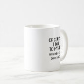 Bien Sûr, Je Me Parle De Mug De Café Drôle (Devant droit)