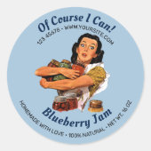 Bien Sûr Je Peux Jar Lid Étiquette (Devant)