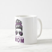 Bienheureuse Maman chrétienne Messy Bun Mug (Devant droit)