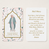 Bienheureuse Mère Catholique En Carte De Prière Mé (Devant & derrière)