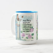 Bienheureuse Mère Luc 2:19 Mug (Devant gauche)