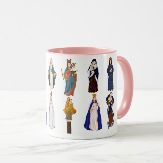 Bienheureuse Mère, Mug mariale catholique (Devant droit)