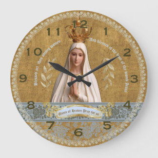 Bienheureuse Mère Notre Dame de Fatima Horloge mur