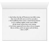 Bienheureuse Pentecôte avec actes d'écriture 2 (Intérieur Horizontal (Bas))