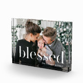 Bienheureuse typographie avec nom Bloc photo (Droite)