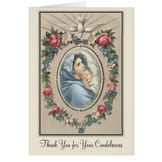 Bienheureuse Vierge Marie Condolence catholique Me (Devant)