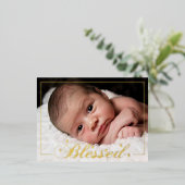 Bienheureux avec Coeurs Faire-part de naissance ca (Debout devant)