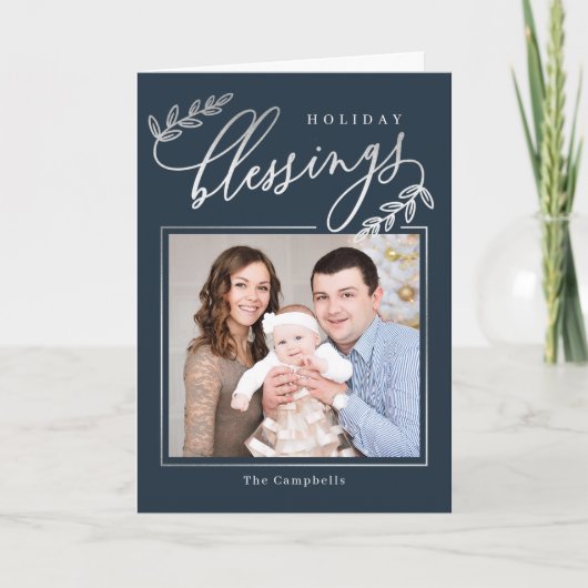 Bienheureux Carte photo de jour férié plié (Devant)