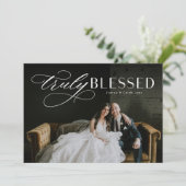 Bienheureux carte photo de Noël religieux (Debout devant)