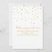 Bienheureux Confetti en or Faire-part de naissance (Dos)