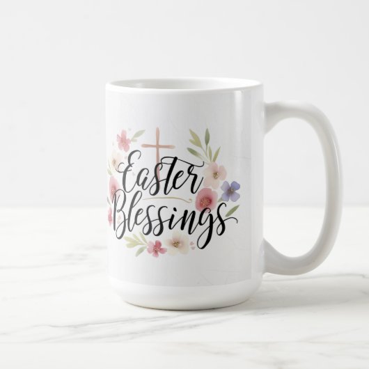 Bienheureux de Pâques Typographie Mug - Printemps (Droite)