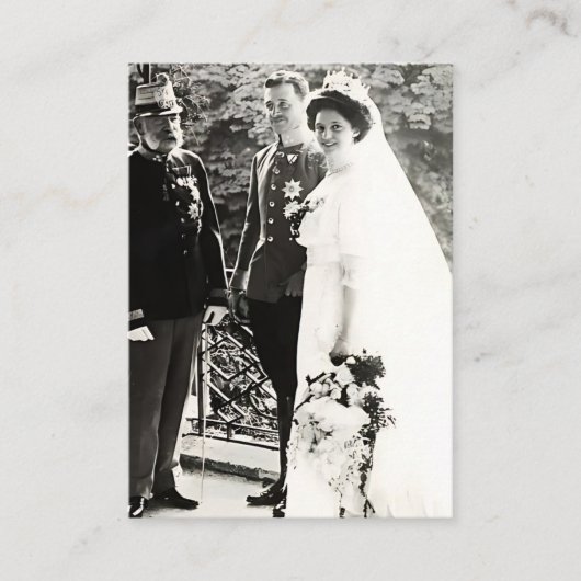 Bienheureux Karl & Zita Mariage Carte Sainte (Devant)