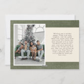 Bienheureux Linge Vert Abondent Carte photo de vac (Dos)