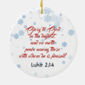 Bienheureux Noël Pingouin mignon Ornement (Dos)