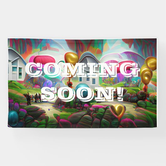 Bientôt Bannière Vinyl 3' x 5' (Horizontal)