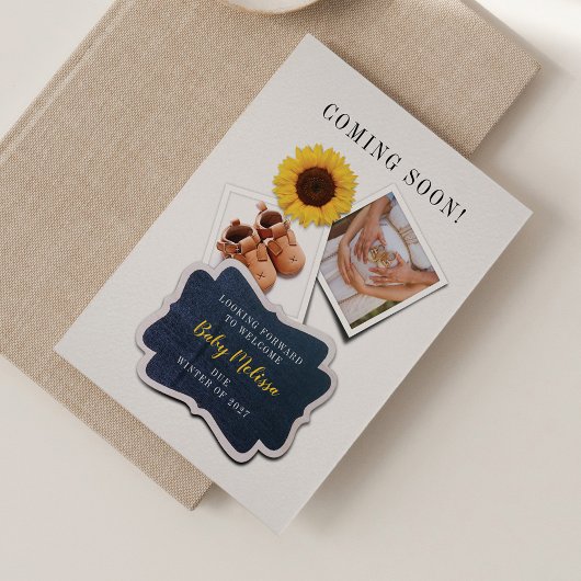 Bientôt bébé fille Faire-part de grossesse