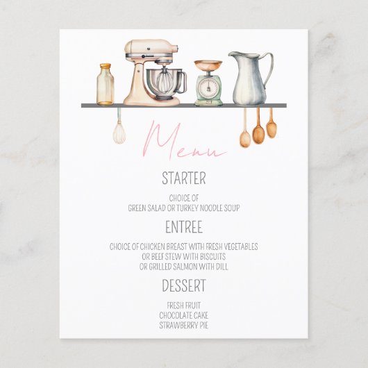 Bientôt emporté !  Menu de la fête de mariage (Devant)
