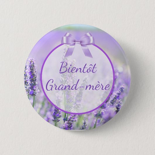 Bientôt Grand-mère Baby shower Button (Voorkant)